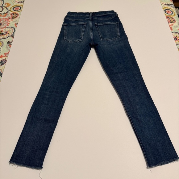 Agolde - Sophie Mid Rise Skinny Jeans women’s size 24 raw edge hem - Picture 6 of 9